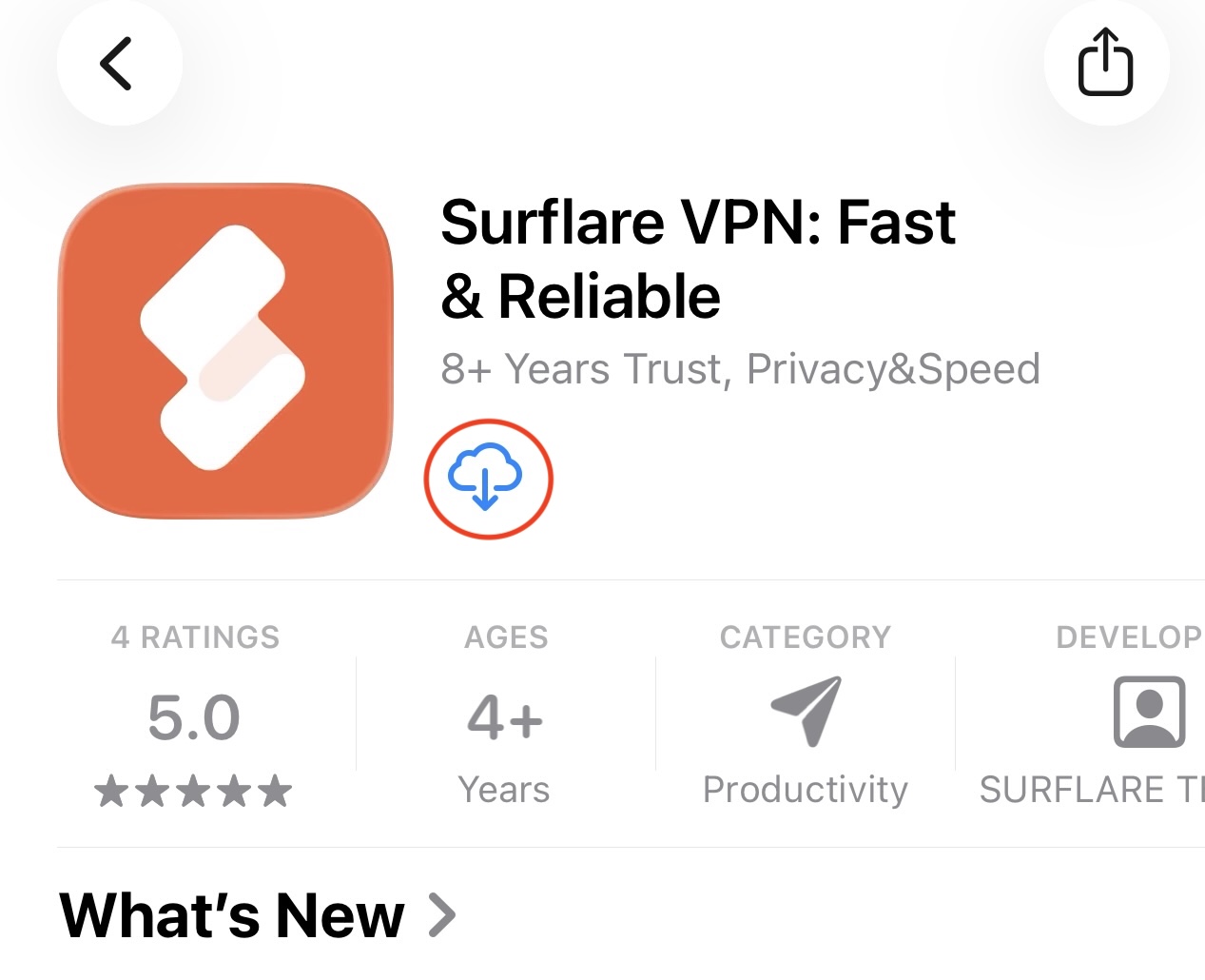Search Surflare in App Store